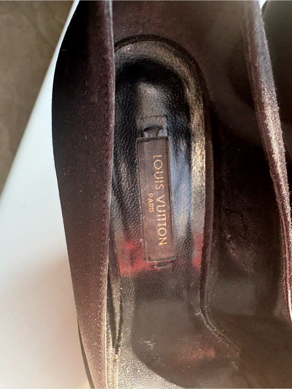 Bundle 2 pairs Louis Vuitton Wedge Heels 1 black 1 Red - size 37 - Picture 15 of 17